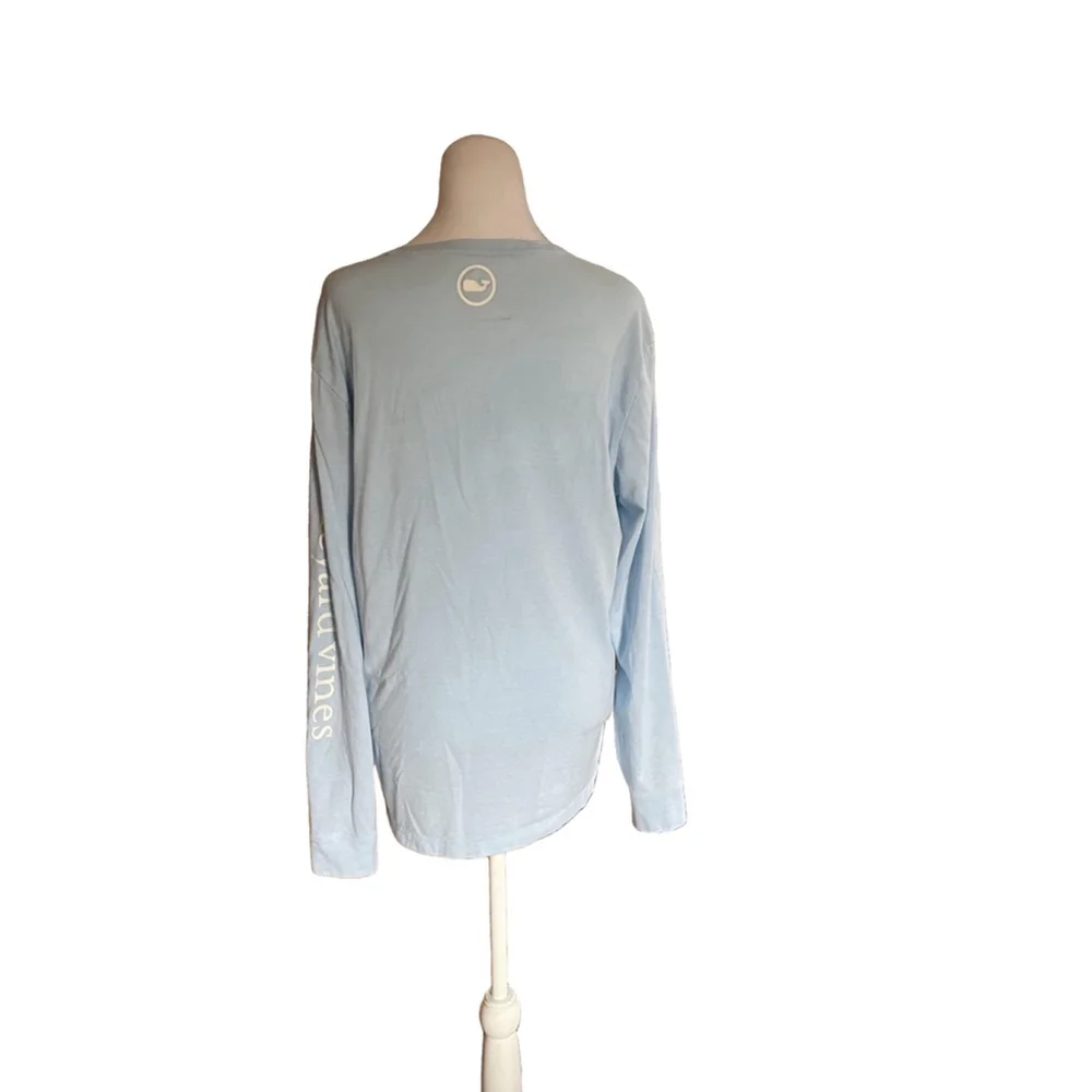Women’s Vineyard Vines Light Blue Long Sleeve T-Shirt Size S - Picture 3 of 4